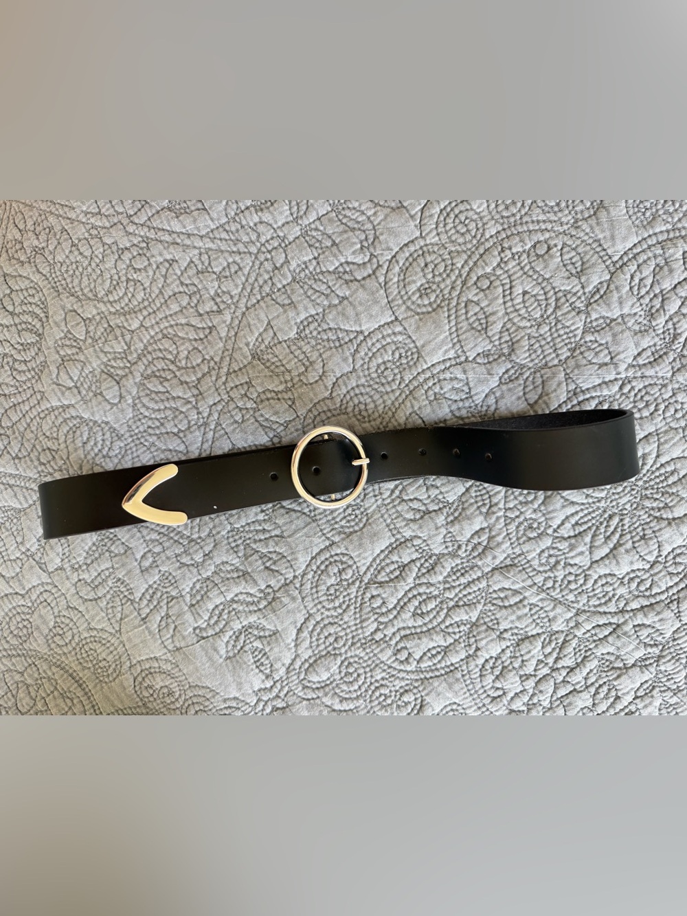 & Other Stories Black Belt with Gold Accents